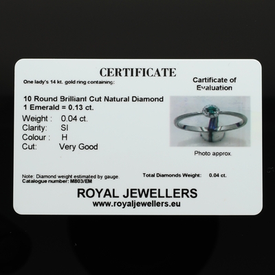 Fehér arany gyűrű 51-es méret (M803/EM-51)